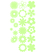Vel Strijkletters Bloemen Glow in the Dark - afb. 2