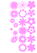 Vel Strijkletters Bloemen Flex Neon Roze - afb. 2
