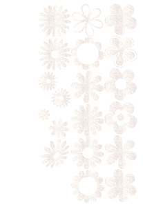 Vel Strijkletters Bloemen Glitter White Glitter 444 - afb. 2