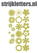Vel Strijkletters Bloemen Glitter Coronado Gold - afb. 1