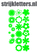 Vel Strijkletters Bloemen Glow in the Dark Groen - afb. 1