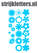 Vel Strijkletters Bloemen Glow in the Dark Blauw - afb. 1