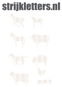 Vel Strijkletters Boerderij Glitter White Glitter 444 - afb. 1