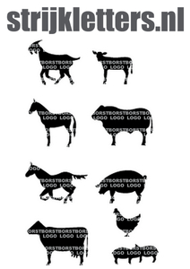 Vel Strijkletters Boerderij Flex BORSTLOGO - afb. 1