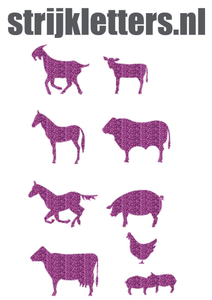 Vel Strijkletters Boerderij Glitter Lavender 428 - afb. 1