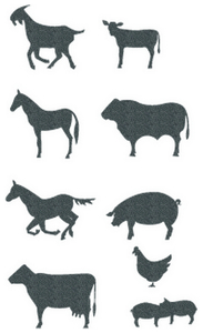 Vel Strijkletters Boerderij Glitter Grey Glitter 459 - afb. 2