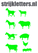 Vel Strijkletters Boerderij Glow in the Dark Groen - afb. 1