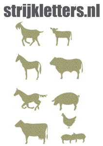Vel Strijkletters Boerderij Glitter Champagne Glitter 490 - afb. 1