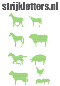 Vel Strijkletters Boerderij Glitter Neon Green Glitter 447 - afb. 1
