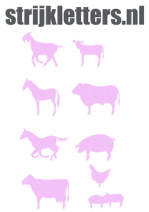Vel Strijkletters Boerderij Glitter Neon Purple 480 - afb. 1