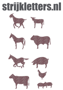 Vel Strijkletters Boerderij Glitter Rose Gold Glitter 486 - afb. 1