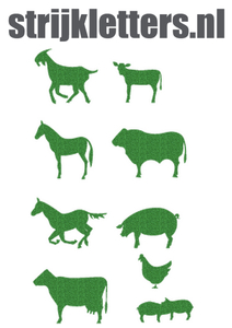 Vel Strijkletters Boerderij Glitter Green Glitter 455 - afb. 1