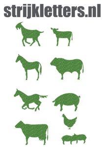 Vel Strijkletters Boerderij Glitter Light Green Glitter 483 - afb. 1