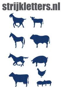 Vel Strijkletters Boerderij Glitter Navy Blue Glitter 423 - afb. 1