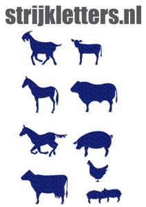 Vel Strijkletters Boerderij Glitter Royal Blue Glitter 489 - afb. 1