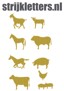 Vel Strijkletters Boerderij Glitter Light Gold Glitter 425 - afb. 1