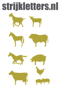 Vel Strijkletters Boerderij Glitter Gold Glitter 451 - afb. 1