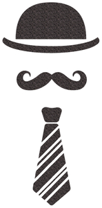 Vel Strijkletters Bolhoed Glitter Black Glitter 458 - afb. 2