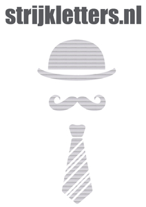 Vel Strijkletters Bolhoed Glitter Rainbow White 488 - afb. 1