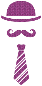 Vel Strijkletters Bolhoed Glitter Lavender 428 - afb. 2