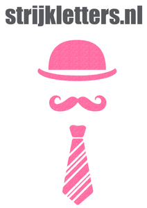 Vel Strijkletters Bolhoed Glitter Neon Pink Glitter 448 - afb. 1