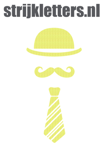 Vel Strijkletters Bolhoed Glitter Neon Yellow Glitter 446 - afb. 1