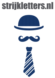 Vel Strijkletters Bolhoed Glitter Navy Blue Glitter 423 - afb. 1