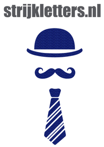 Vel Strijkletters Bolhoed Glitter Royal Blue Glitter 489 - afb. 1