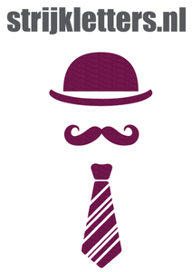 Vel Strijkletters Bolhoed Glitter Hot Pink Glitter 432 - afb. 1