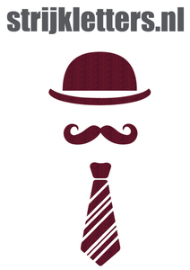 Vel Strijkletters Bolhoed Glitter Burgundy  Glitter 422 - afb. 1