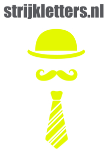 Vel Strijkletters Bolhoed Glow in the Darg Geel - afb. 1