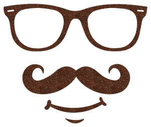 Vel Strijkletters Bril 1 Glitter Brons Glitter 452 - afb. 2