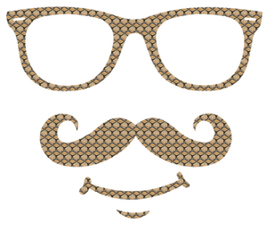 Vel Strijkletters Bril 1 Design Slang - afb. 2