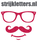 Vel Strijkletters Bril 1 Glitter Cherry - afb. 1