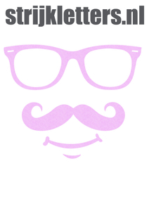 Vel Strijkletters Bril 1 Glitter Neon Purple 480 - afb. 1