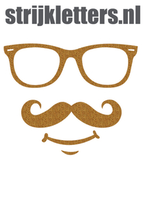 Vel Strijkletters Bril 1 Glitter Dark Gold 429 - afb. 1
