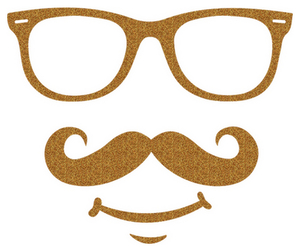 Vel Strijkletters Bril 1 Glitter Dark Gold 429 - afb. 2