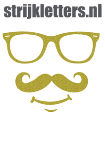Vel Strijkletters Bril 1 Glitter Gold Glitter 451 - afb. 1