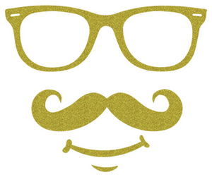 Vel Strijkletters Bril 1 Glitter Gold Glitter 451 - afb. 2