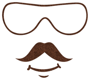 Vel Strijkletters Bril 2 Glitter Brons Glitter 452 - afb. 2