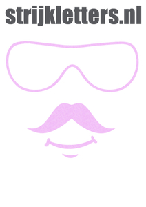 Vel Strijkletters Bril 2 Glitter Neon Purple 480 - afb. 1