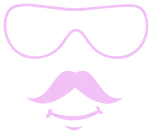 Vel Strijkletters Bril 2 Glitter Neon Purple 480 - afb. 2