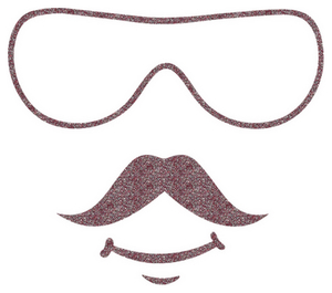 Vel Strijkletters Bril 2 Glitter Rose Gold Glitter 486 - afb. 2