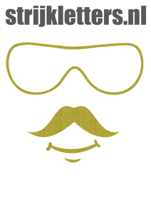 Vel Strijkletters Bril 2 Glitter Gold Glitter 451 - afb. 1
