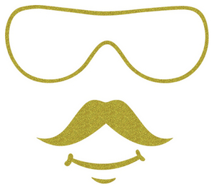 Vel Strijkletters Bril 2 Glitter Gold Glitter 451 - afb. 2