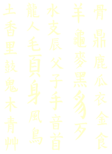 Vel Strijkletters Chinese Tekens Flex Beige - afb. 2
