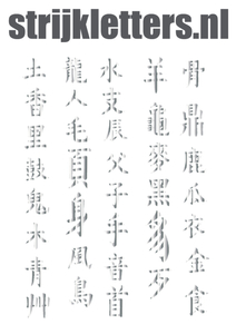 Vel Strijkletters Chinese Tekens Mirror Zilver - afb. 1