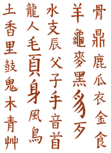Vel Strijkletters Chinese Tekens Design Zebra Tijger - afb. 2