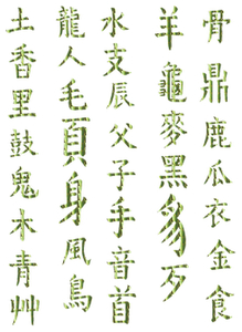 Vel Strijkletters Chinese Tekens Holografische Goud - afb. 2