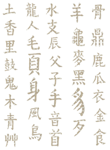 Vel Strijkletters Chinese Tekens Parlemoer - afb. 2
